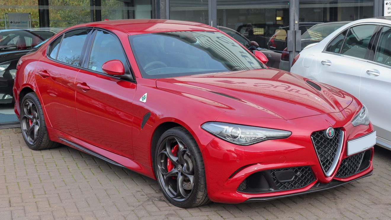 Red Alfa Romeo Giulia Quadrifoglio